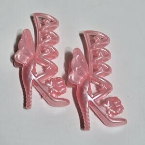 Mattel Barbie Doll Shoes, Dreamtopia Pearl Pink Butterfly Wings High Heels